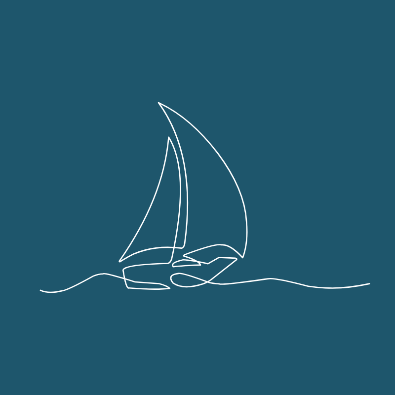 Line drawing of boat